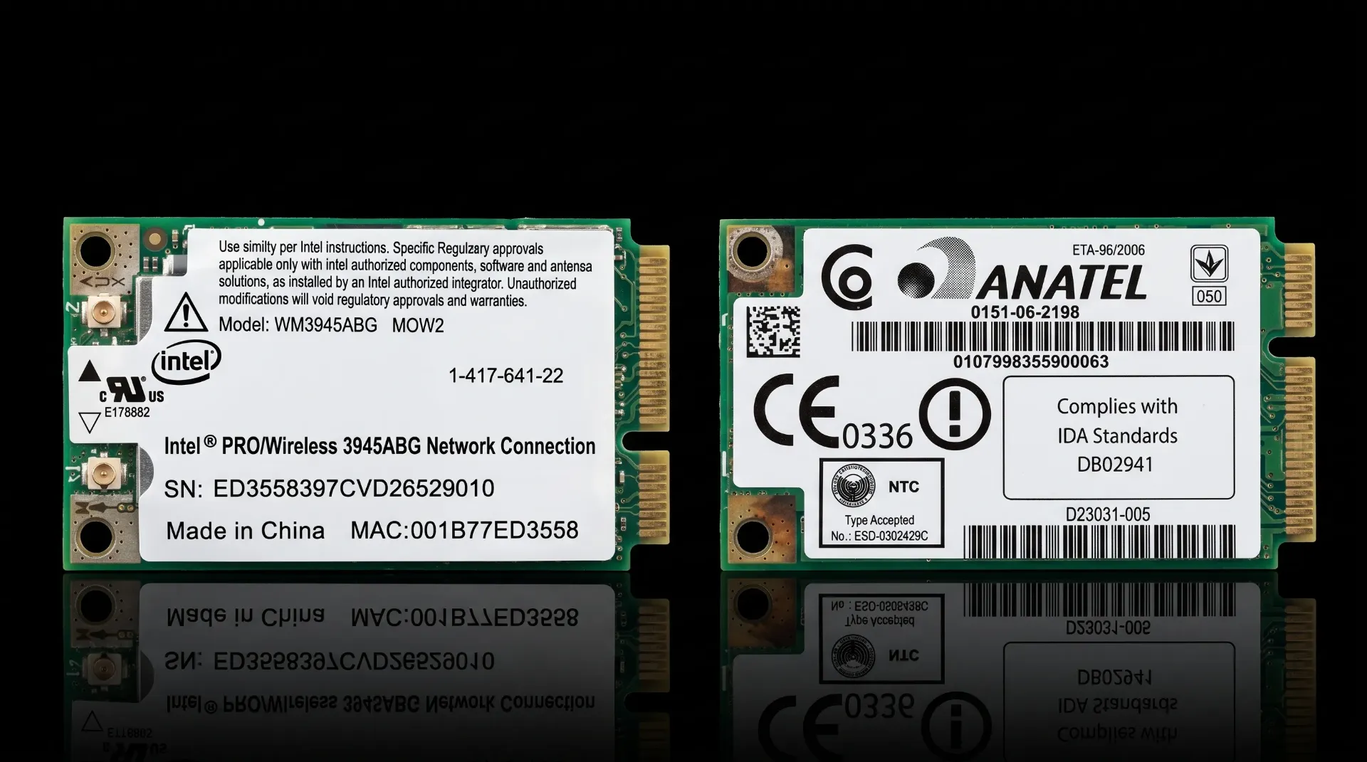 Original Intel PRO Wireless 3945ABG WLAN Modul | 54 Mbps Dualband Mini PCIe | WM3945ABG MOW2 | Refurbished