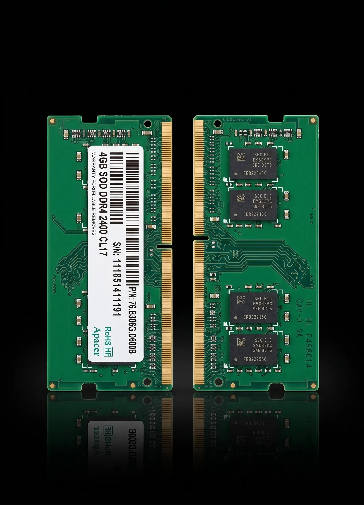 Original Apacer 4GB DDR4 2400MHz SO-DIMM Laptop RAM | PC4-19200 | 76.B305G.D500B | 260-Pin | Refurbished