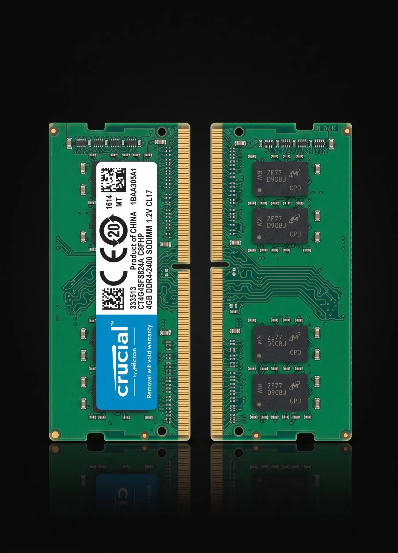 Original Crucial 4GB DDR4 2400MHz SO-DIMM Laptop RAM | PC4-19200 | CT4G4SFS824A | 260-Pin | Refurbished