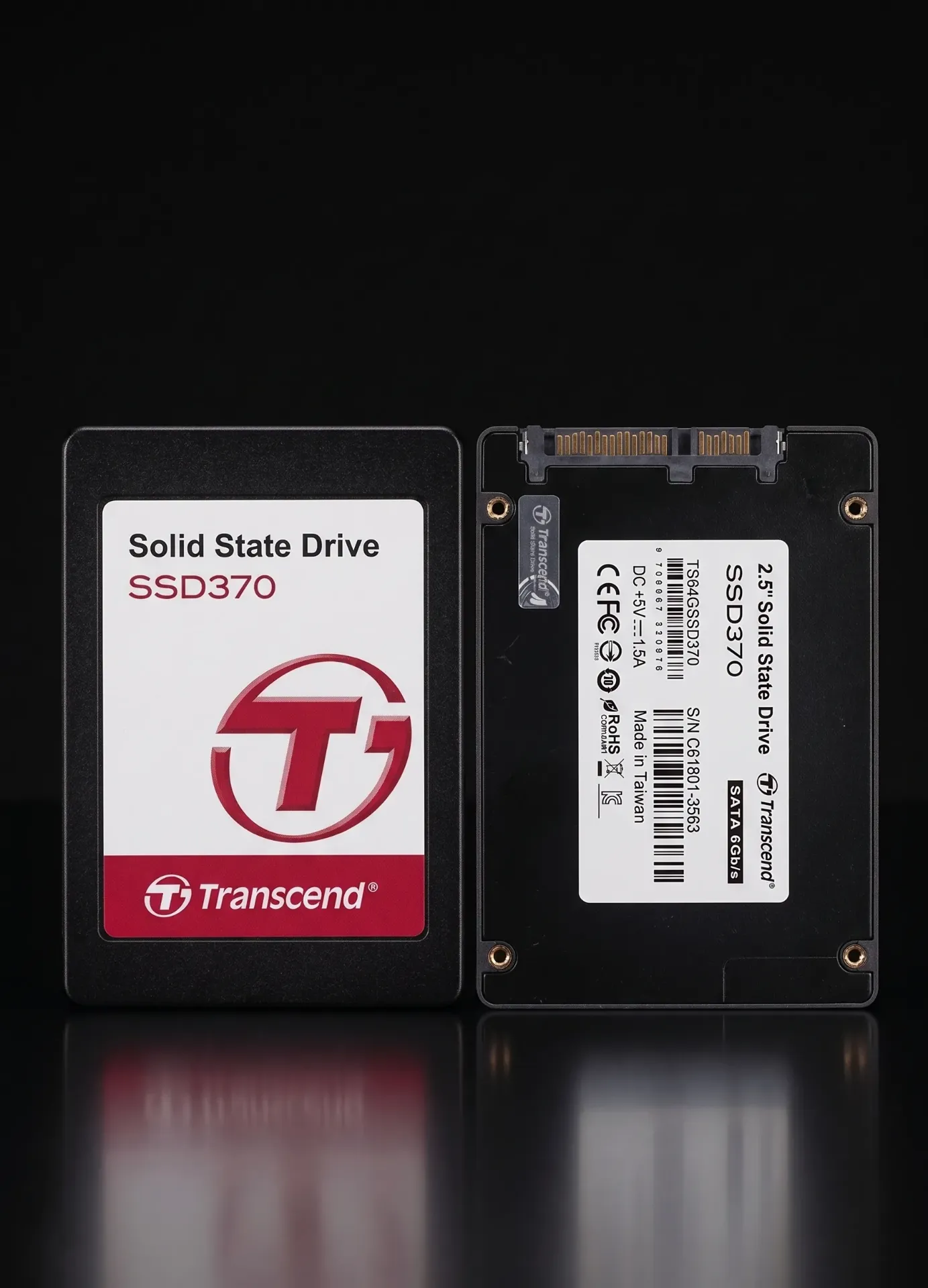 Original Transcend SSD370 64GB 2.5" SATA III SSD | TS64GSSD370 | MLC NAND | Refurbished