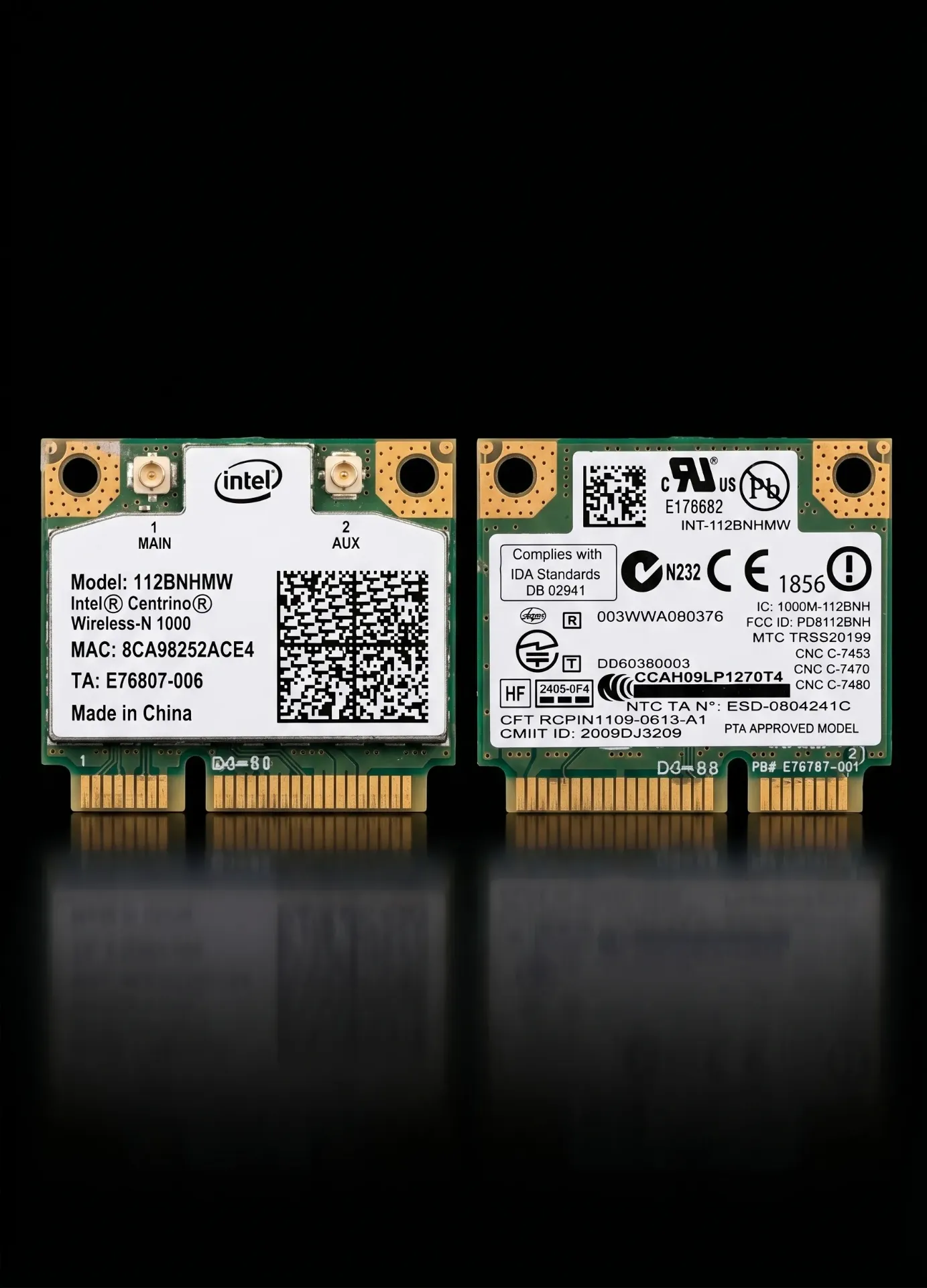 Original Intel Centrino Wireless-N 1000 300 Mbps WLAN Karte | Half Mini PCIe | 112BNHMW | Refurbished