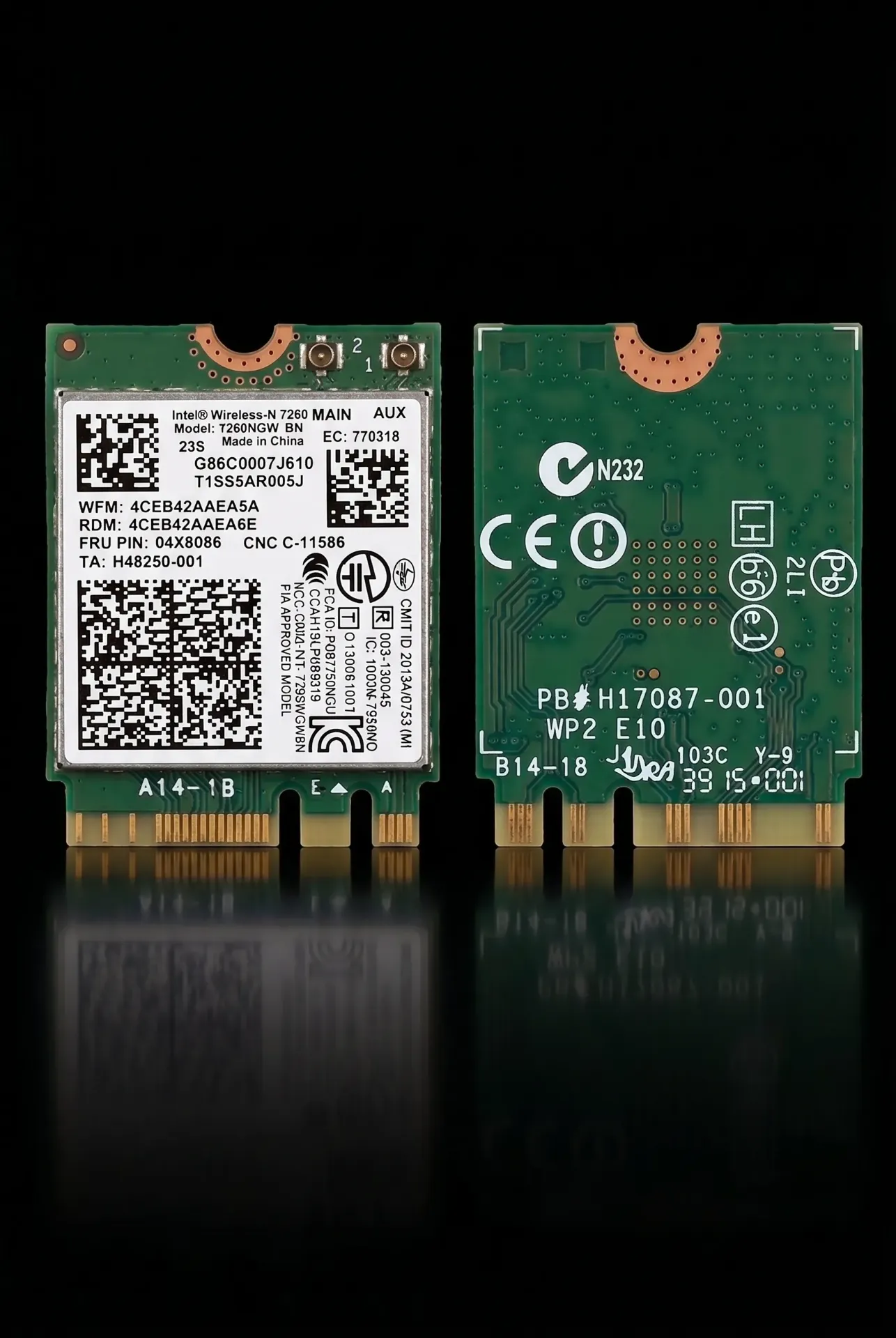 Original Lenovo Intel Wireless-N 7260 WLAN Bluetooth Karte | M.2 2230 | 7260NGW BN | FRU: 04X6086 | Refurbished