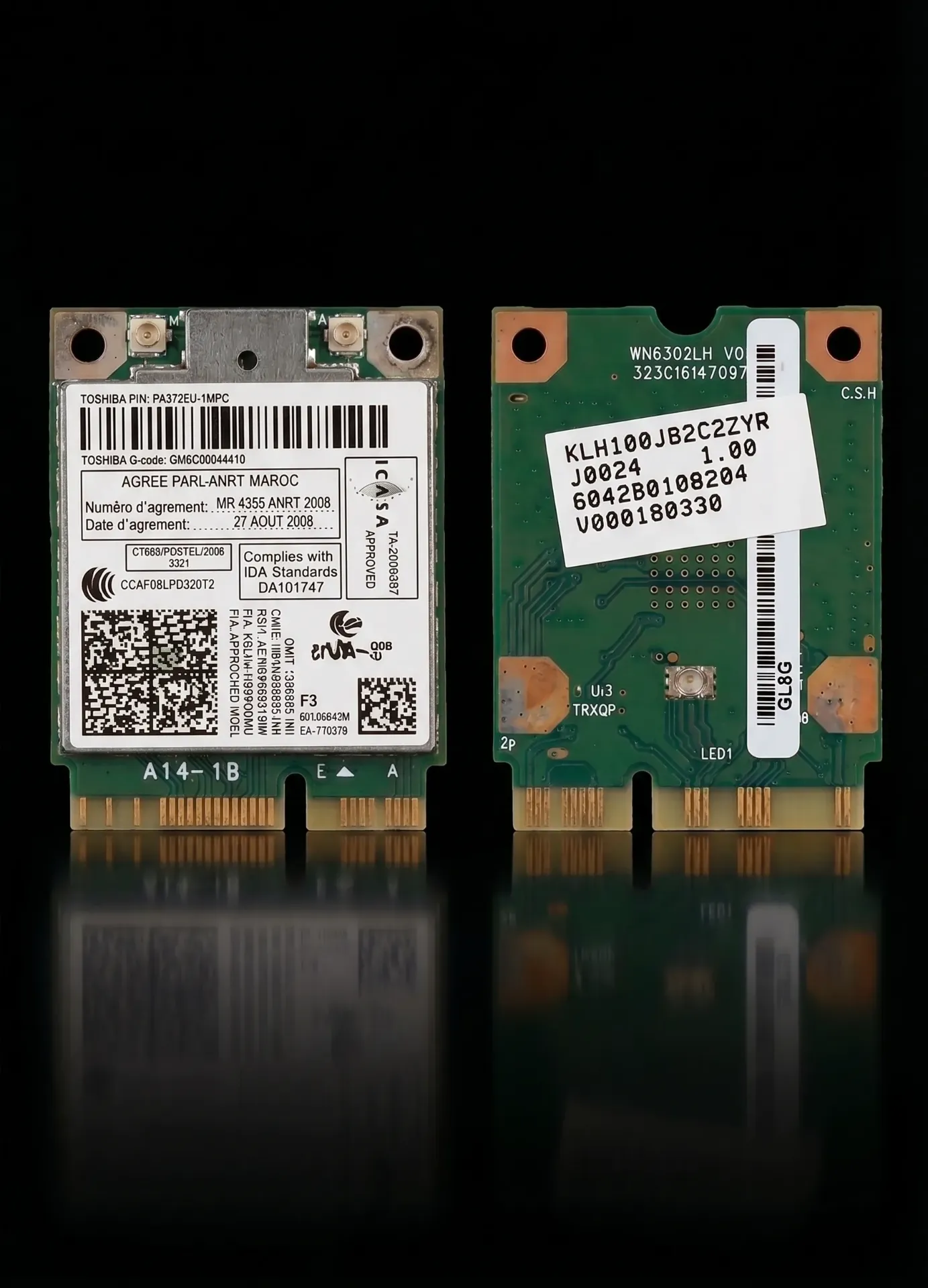 Original Toshiba Realtek RTL8191SE 150 Mbps WLAN Karte | Half Mini PCIe | PA3726U-1MPC | WN6302LH | Refurbished