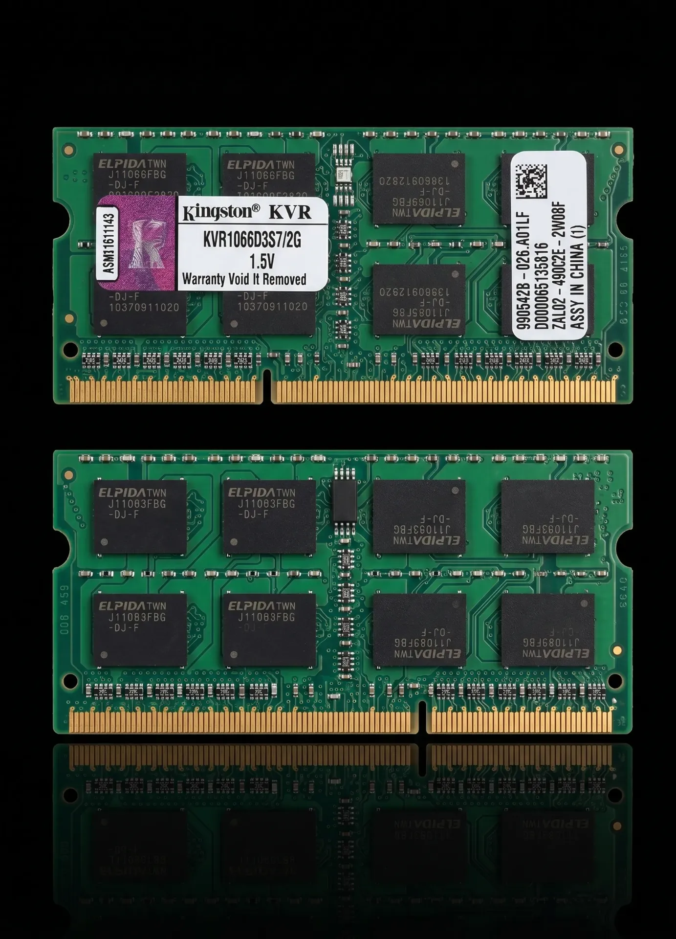 Original Kingston ValueRAM 2GB DDR3 1066MHz SO-DIMM Laptop RAM | PC3-8500S | CL7 | KVR1066D3S7/2G | 204-Pin | Refurbished