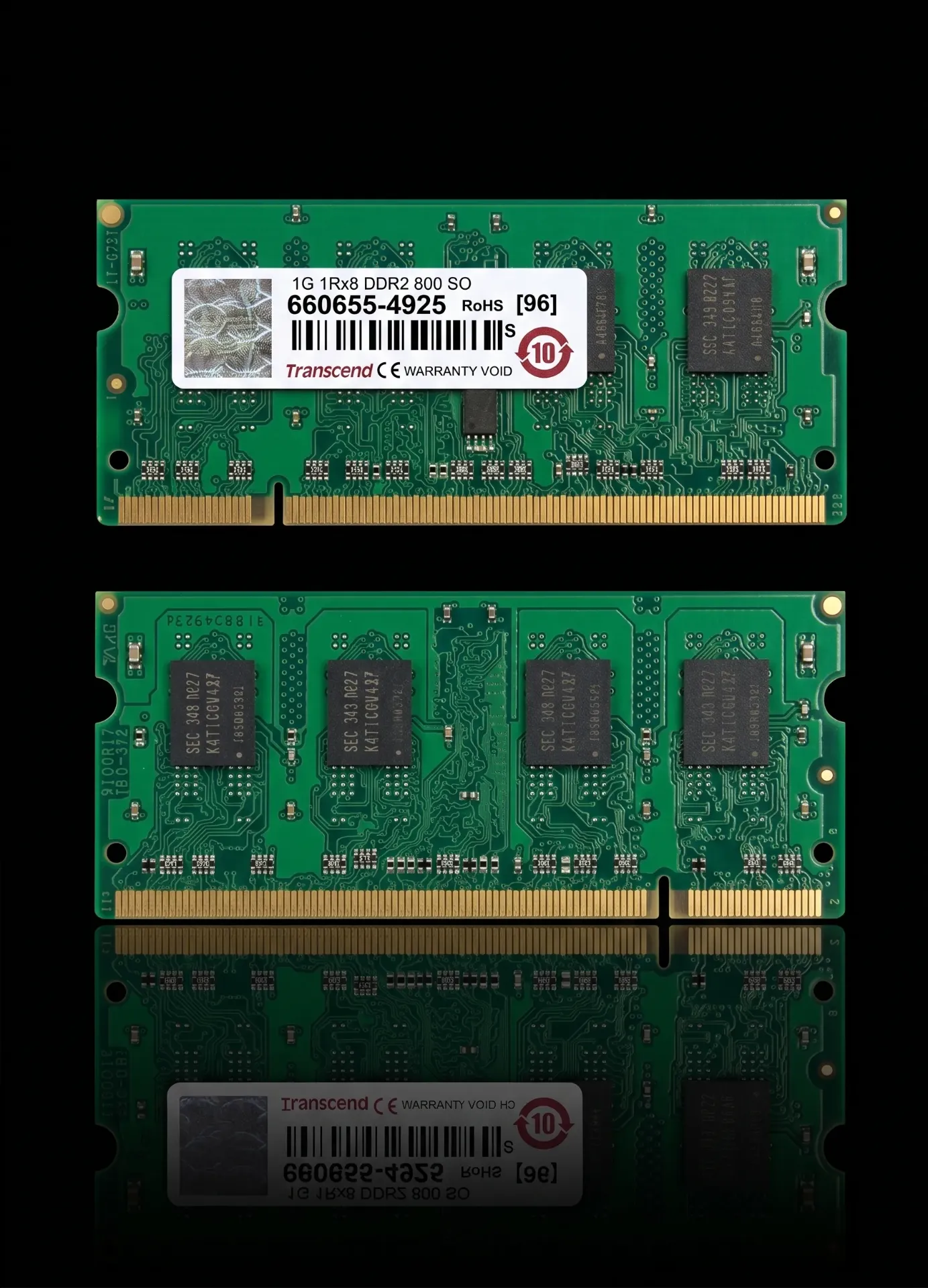 Original Transcend 1GB DDR2 800MHz SO-DIMM Laptop RAM | PC2-6400S | 660655-4925 | Refurbished