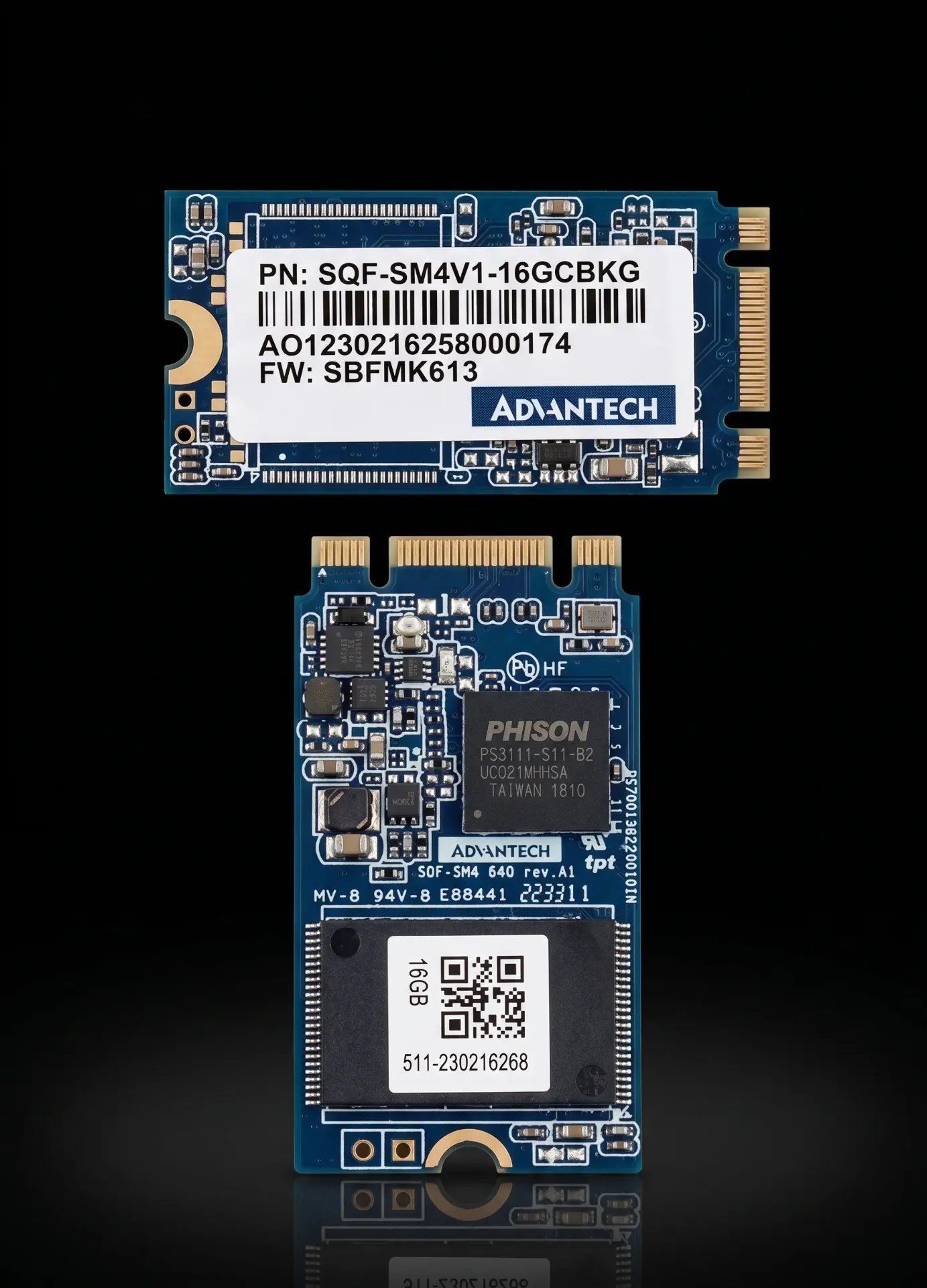 Original Advantech SQFlash 16GB Industrial Half Size mSATA SSD | SATA III | SQF-SM4V1-16GCBKG | Refurbished