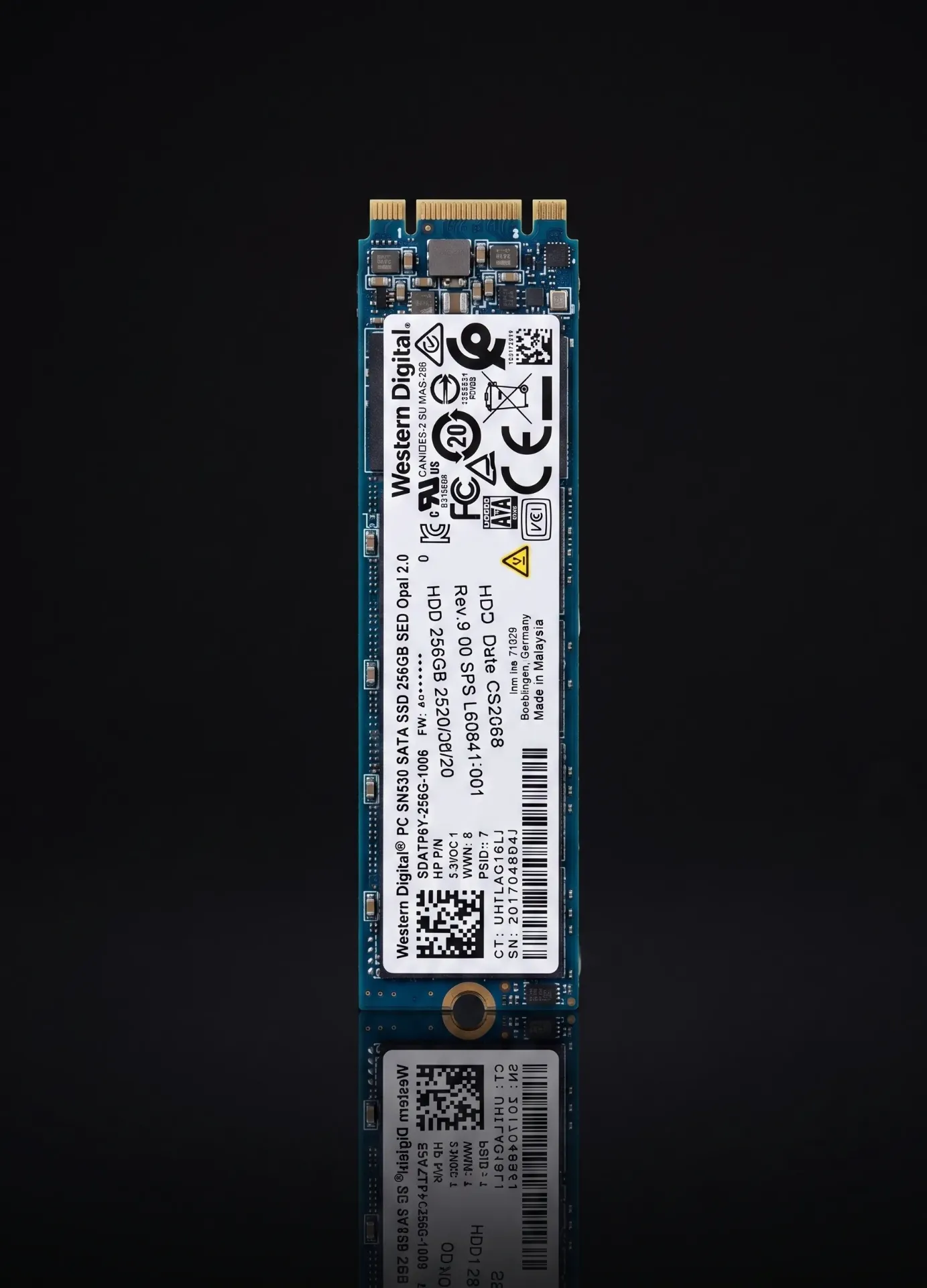 Original Western Digital PC SA530 256GB M.2 SATA III SSD Festplatte | SDATN8Y-256G | HP SPS: L60641-001 | 2280 | Refurbished