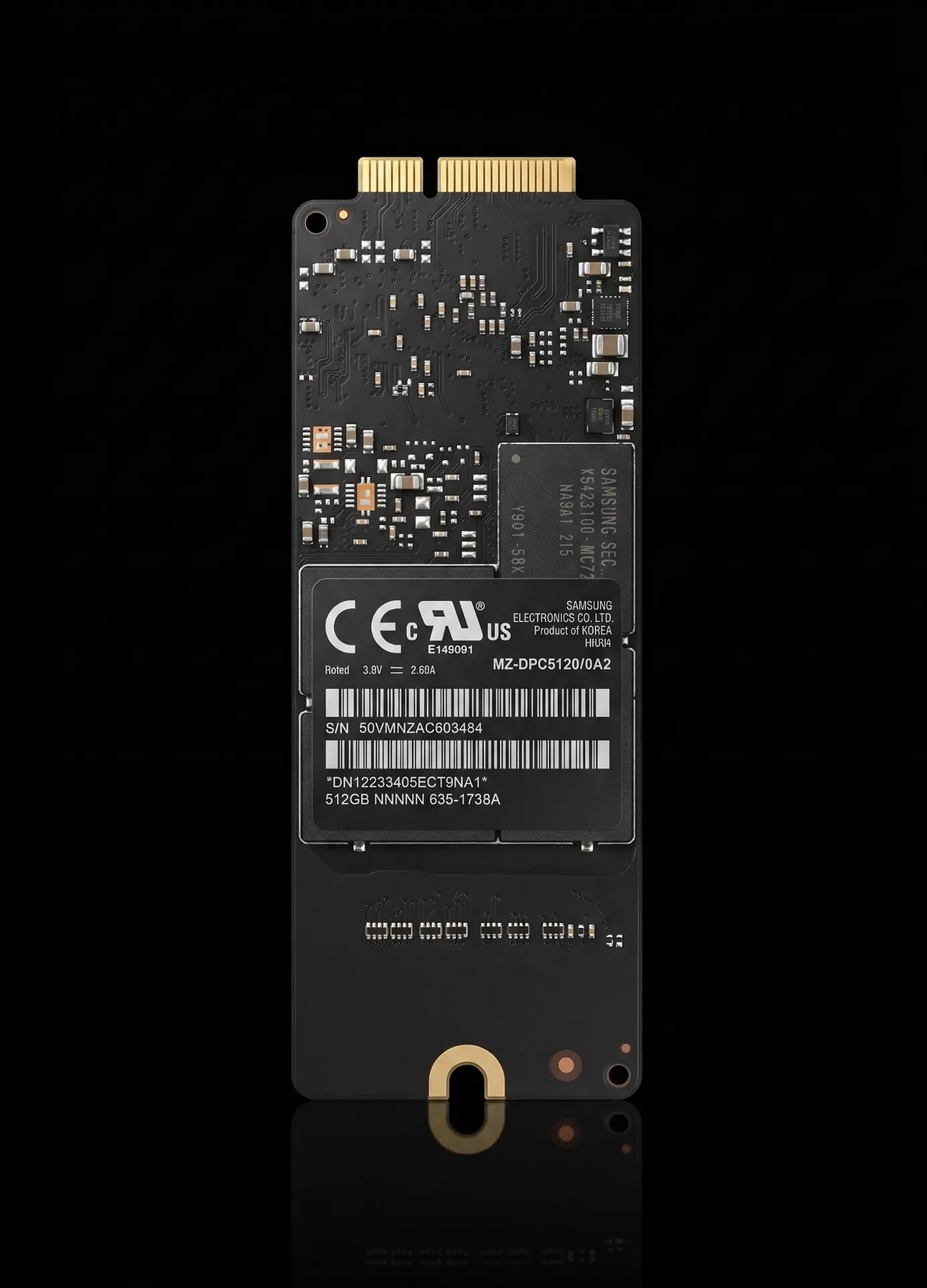 Original Samsung 512GB SSD Festplatte | MZ-DPC5120/0A2 | Für Apple MacBook Pro Retina & Air (2012) | Refurbished