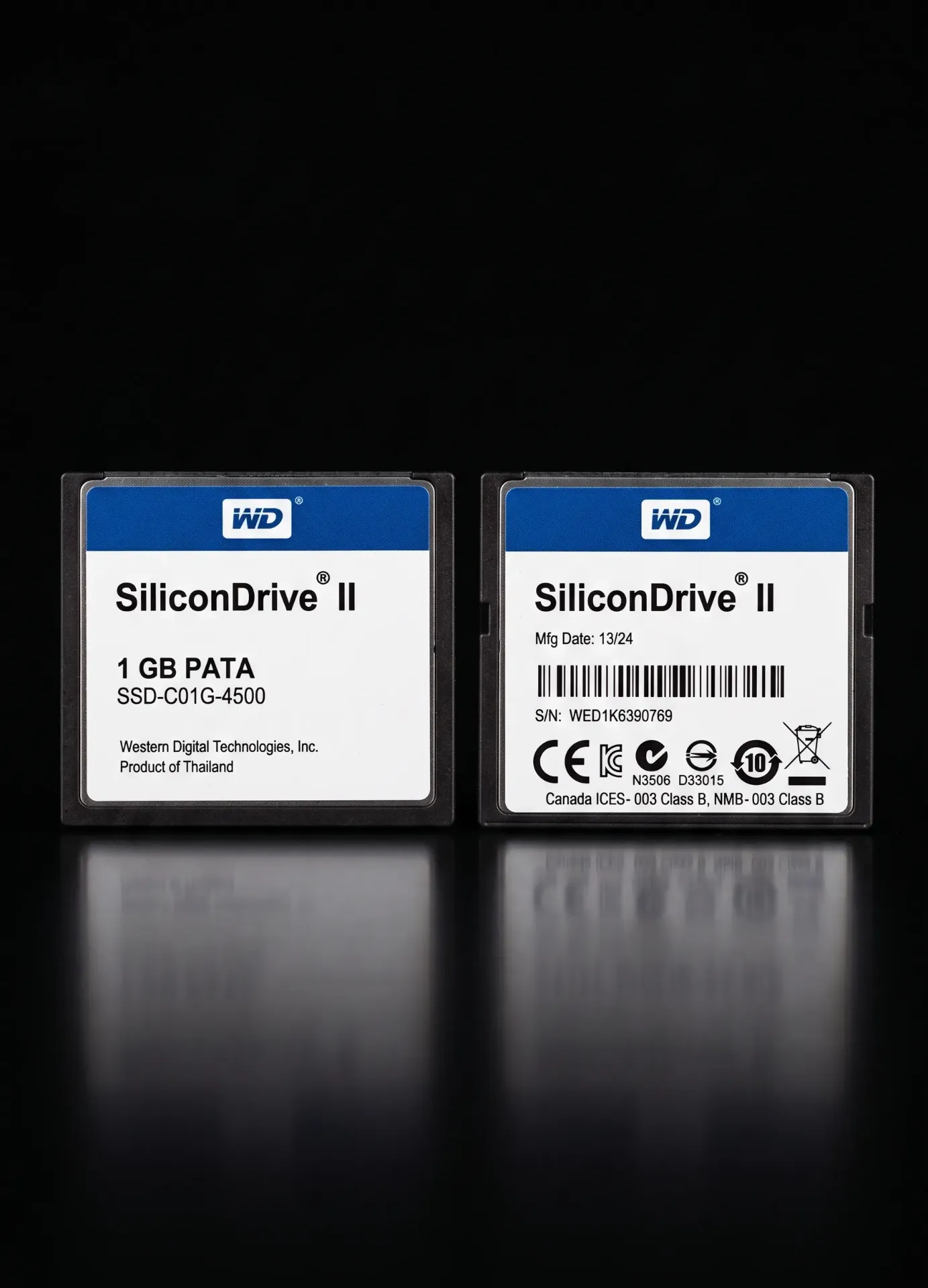 Original WD SiliconDrive II 1GB PATA CompactFlash Industrial SSD | SSD-C01G-4500 | Refurbished