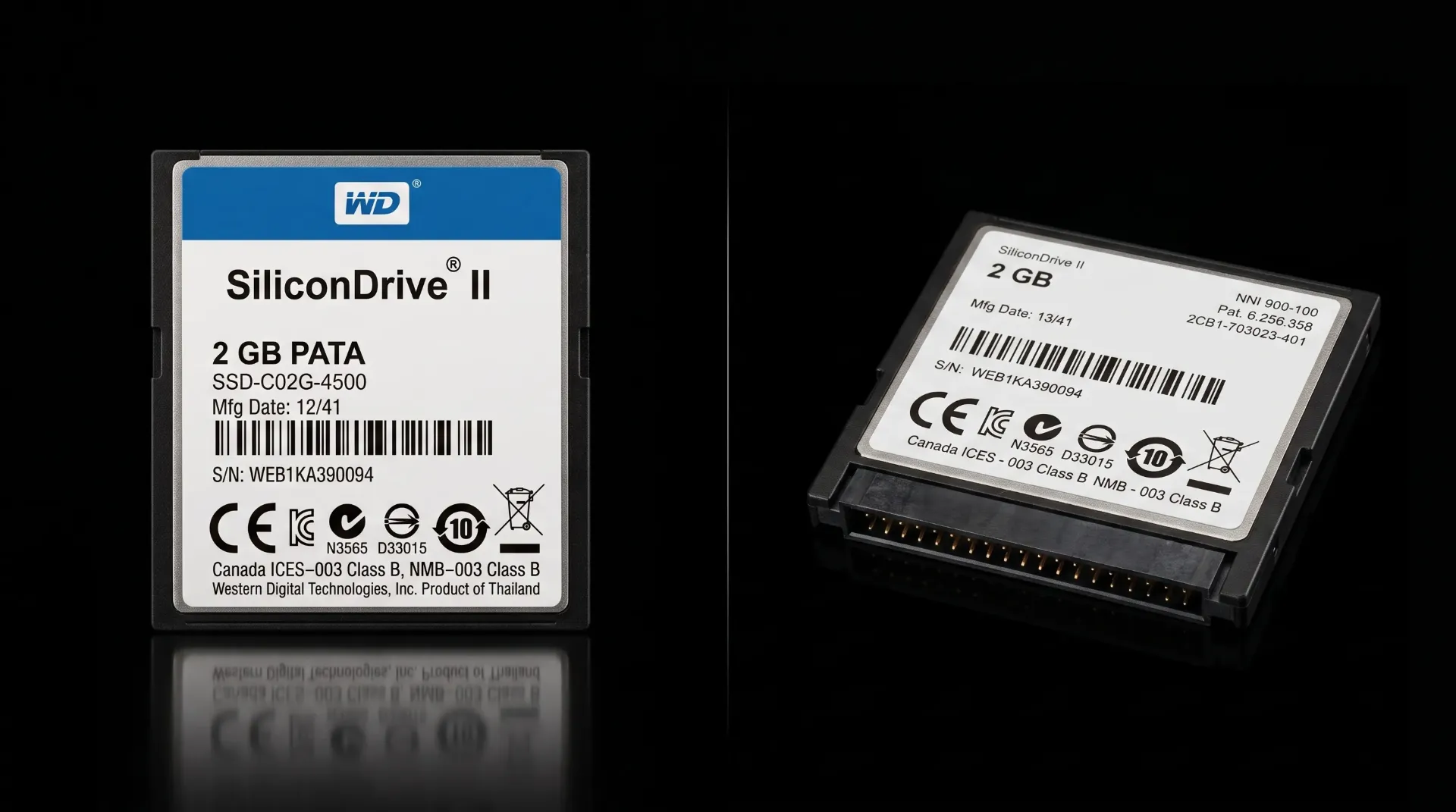 Original WD SiliconDrive II 2GB PATA CompactFlash Industrial SSD | SSD-C02G-4500 | Refurbished