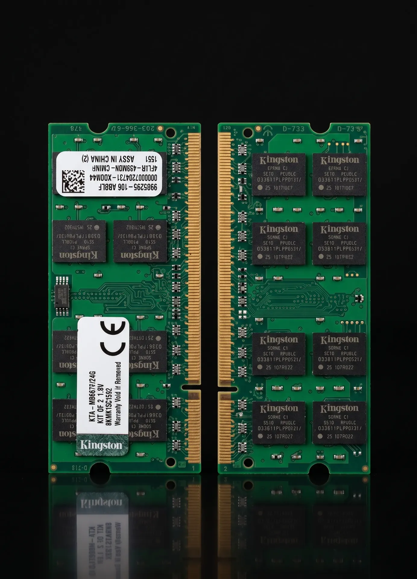 Original Kingston 2GB DDR2 667MHz Apple SO-DIMM Laptop RAM | PC2-5300S | CL5 | KTA-MB667/2G (aus Kit KTA-MB667K2/4G) | Refurbished